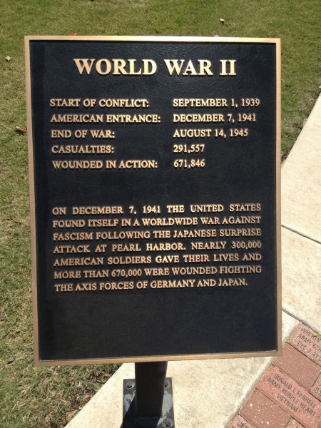 plaque wwii