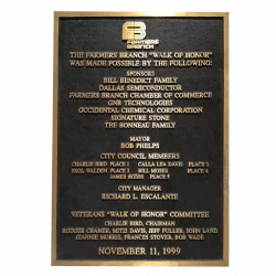 dedication plaque