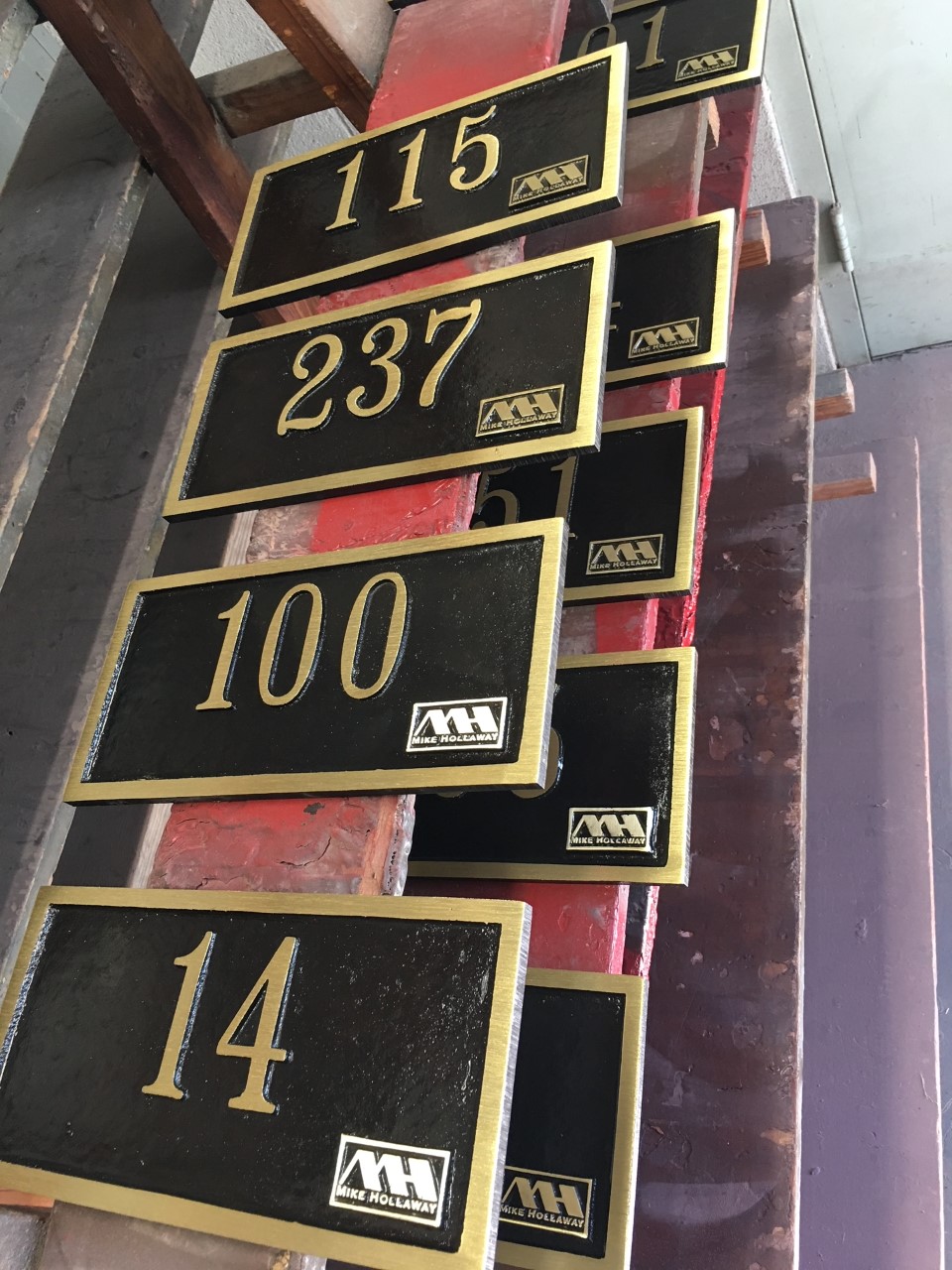 custom metal address plaques