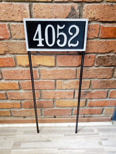 32 address with lawn stakes