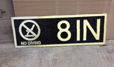 37 no diving sign