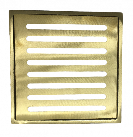 Square Drain Set - 8″ Red Brass