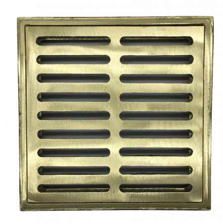 Square Drain Set - Heavy Load - 10″ Yellow Brass