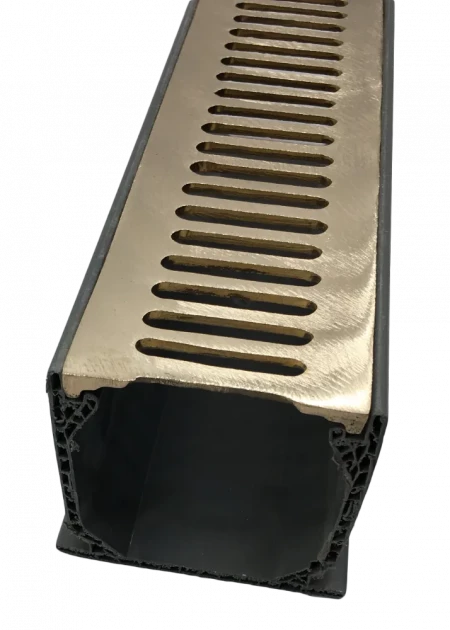 Channel Drain (Grate) - 2-7/8″ x 16″ Red Brass