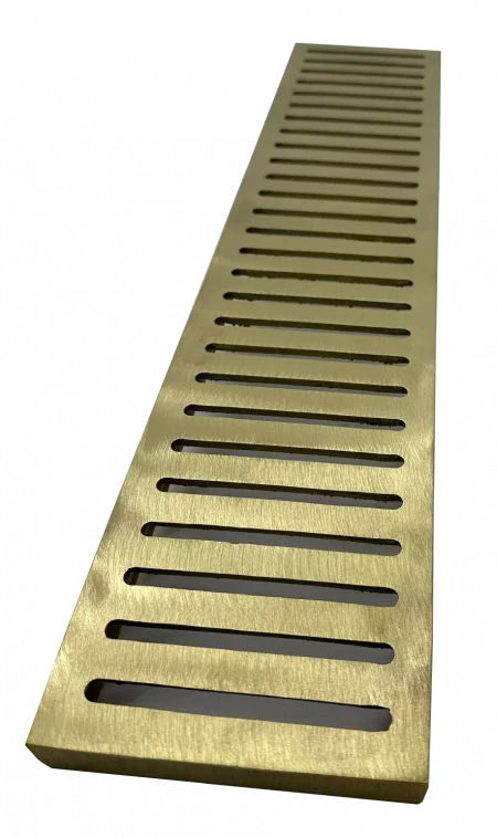 Channel Drain (Grate) - Heavy Load - 5″ x 24″ Yellow Brass