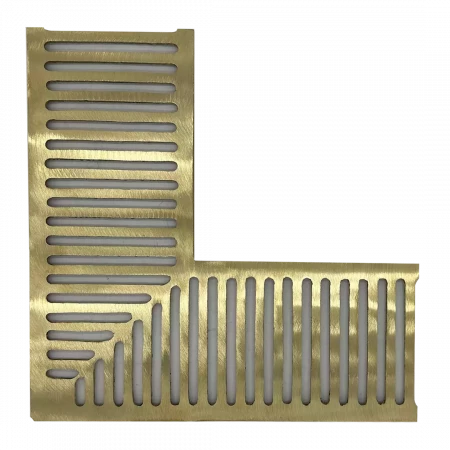 Channel Drain - 90 Degree - 6-½″ x 15-¾″ Yellow Brass