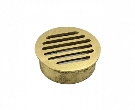 Round Drain - 4″ Yellow Brass