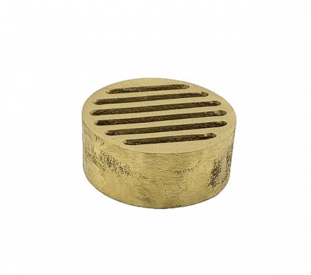 Round Drain - 4″ Yellow Brass