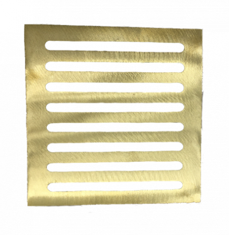 Square Drain Grate - 8″ Red Brass