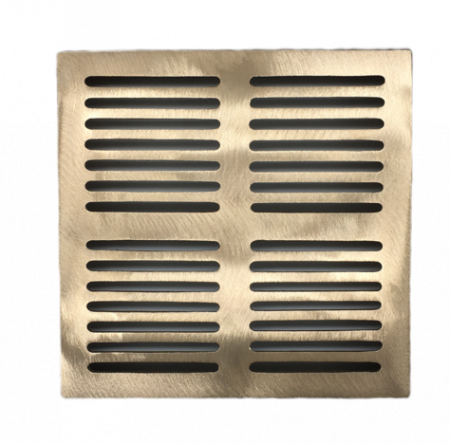 Square Drain Grate - 10″ Red Brass