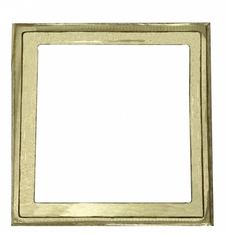 Frame for Square Drain Set - Heavy Load - 10″ Yellow Brass