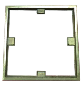 Frame (Ring) for Square Drain - 8″ Red Brass