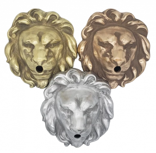 Lion Head - Brave - 7″ Red Brass