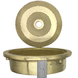 Round Skimmer Set - Deep Wall - Auto-Fill - 8″ Yellow Brass