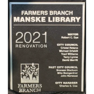 Libraries Plaque Aluminum