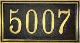 Address Plaque - 7″ x 13″ Yellow Brass