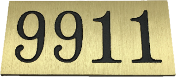 Address Plaque - 5.5″ x 11.5″ Red Brass
