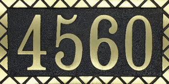 Address Plaque - 6″ x 12-1/8″ Red Brass