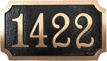 Address Plaque - 7″ x 12-1/2″ Red Brass
