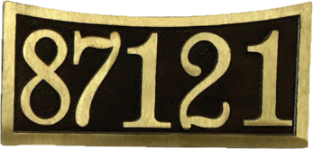 Address Plaque - 6″ x 12-1/2″ Yellow Brass
