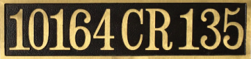 Address Plaque - 6″ x 24″ Red Brass