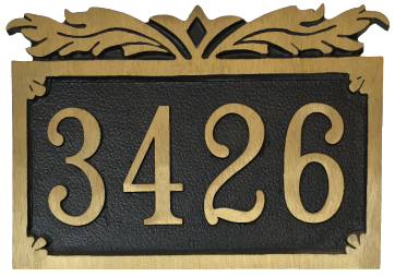 Address Plaque - 8-1/2″ x 12-3/8″ Yellow Brass