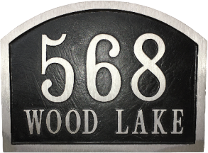 Address Plaque - 9″ x 12″ Red Brass