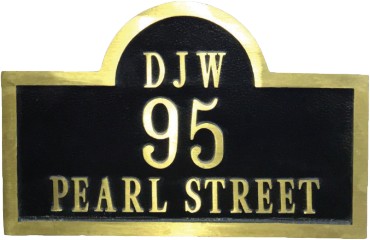 Address Plaque - 7-1/8″ x 15-1/4″ (10″ center) Red Brass