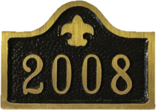 Address Plaque - 3″ x 4″ (5-3/4″ center) Yellow Brass