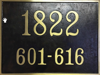 Address Plaque - up to 48″ x 60″ Red Brass
