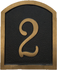 Address Plaque - 6″ x 7″ Yellow Brass