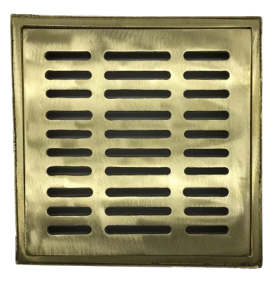 Square Drain Set - Heavy Load - 12″ Red Brass