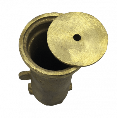 In-Ground Round Umbrella Anchor Sleeve - 3″ Yellow Brass