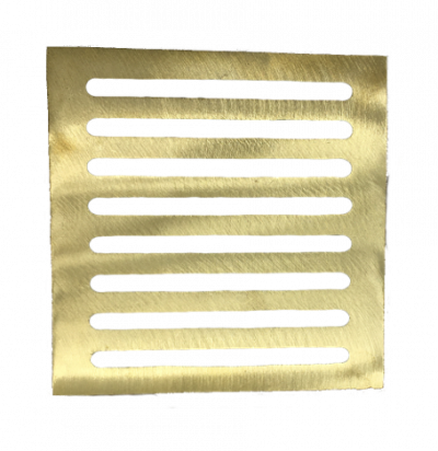 Square Drain Grate - 8″ Red Brass