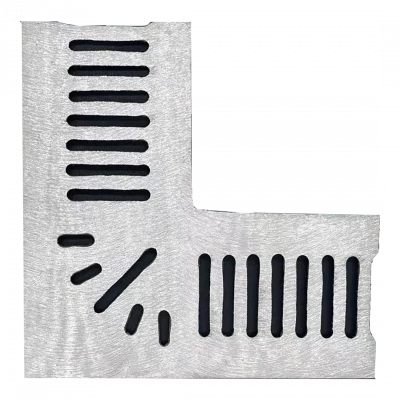 Channel Drain - 90 Degree - 3-¼″ x 6-⅝″ Aluminum