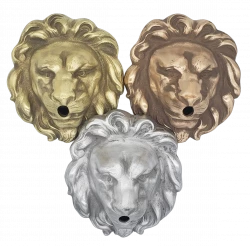 Lion Head - Brave - 7″ Red Brass