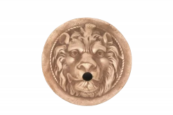 Lion Head - Round - 7″ Red Brass