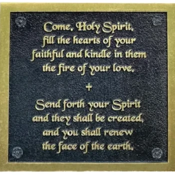 Religious Plaque Aluminum